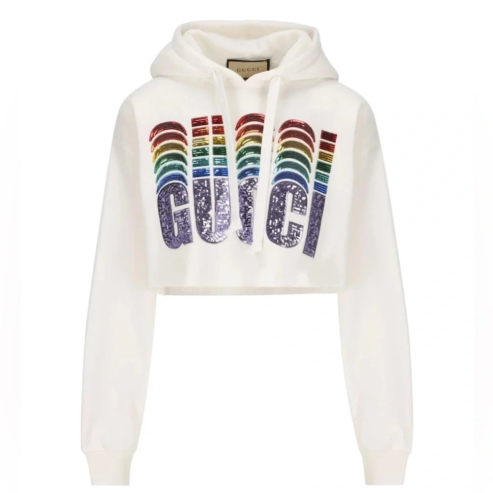 Gucci Sequin Embellished Cropped Sweater - Picture 10 of 10